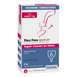 Flea Free Fipralone spot-on kat 6 pipetten