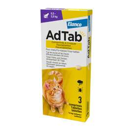 AdTab kauwtablet kleine kat 0,5 tot 2 kg 3 tabletten
