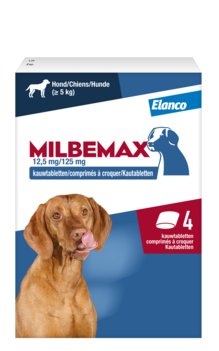 Milbemax smakelijke kauwtabletten grote hond 4 tabletten