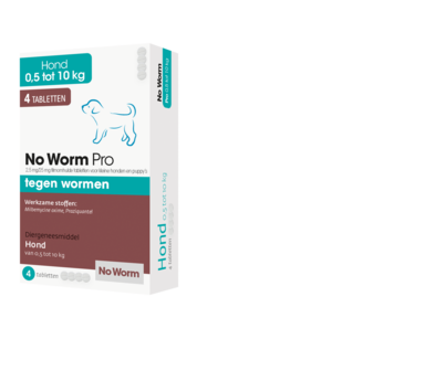 No Worm Pro hond klein/ pup (0,5 tot 10 kg) - 4 tabletten