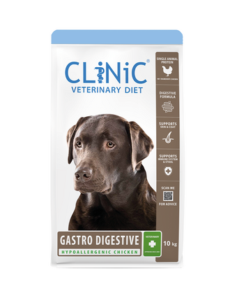 CLiNiC Gastro Digestive kip 10 kg voor de hond met een gevoelige spijsvertering (maag – darm)