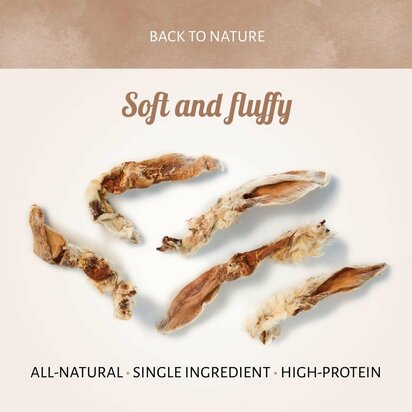 Konijnenoren met Vacht 400 gr