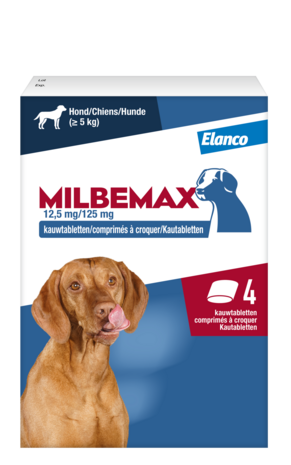 Milbemax smakelijke kauwtabletten grote hond 4 tabletten