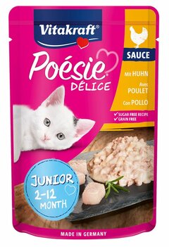 Vitakraft Poésie DéliSauce + kip Junior 85g Vitakraft Poésie DéliSauce + kip Junior 85g