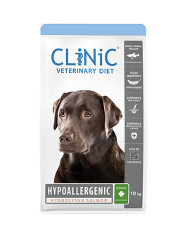 CLiNiC Hypoallergenic zalm 10 kg voor de hond met een voedselallergie of –intolerantie en/of huid en vachtproblemen CLiNiC Hypoallergenic zalm 10 kg voor de hond met een voedselallergie of –intolerantie en/of huid en vachtproblemen
