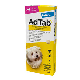 AdTab kauwtablet hond 2,5 tot 5,5 kg 3 tabletten