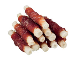 Chewing rolls eend ± 12 cm 10 stuks 80 gram